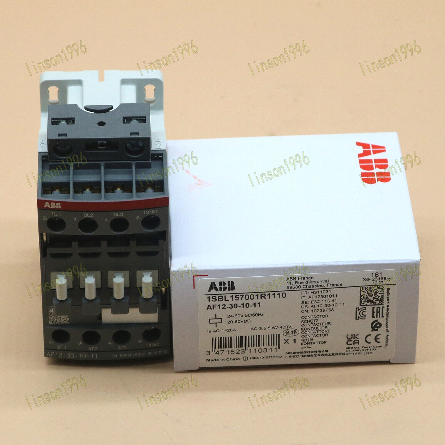 ABB AF12-30-10-11 Contactors 24-60V50/60HZ 20-60VDC - ABB