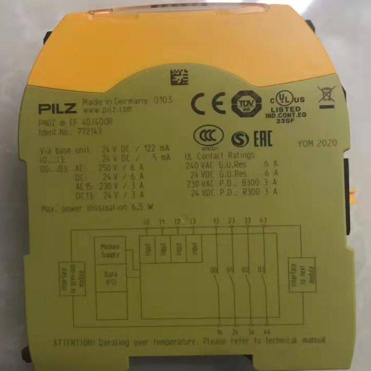 1PC New For PILZ 772143 PNOZ m EF 4DI4DOR Module Safety Relay
