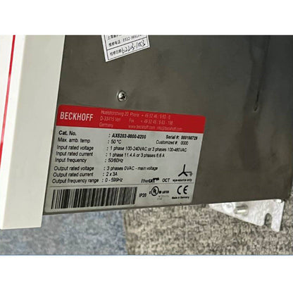 used 1PC For Beckhoff AX5203-0000-0200 servo drive