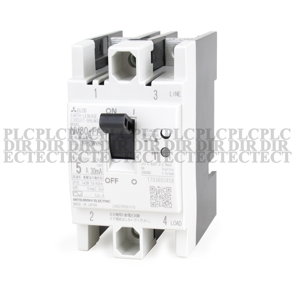 new Mitsubishi NV30-FA Circuit Breaker 2P 20A 30MA AC100-240V