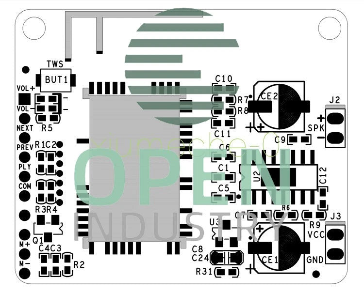 CSRA64110 Bluetooth V4.2 Mono Power Amplifier Board DC 3.6-5.5V TWS Audio