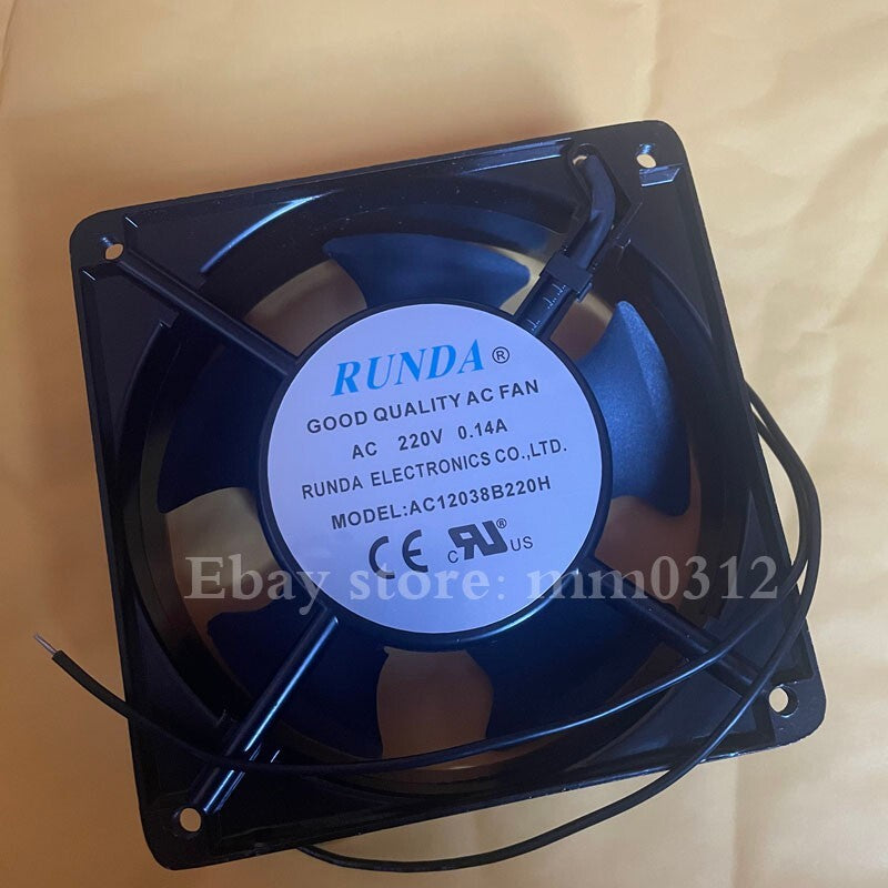 RUNDA AC12038B220H AC220V 0.14A 120*120*38MM 12CM cabinet cooling fan