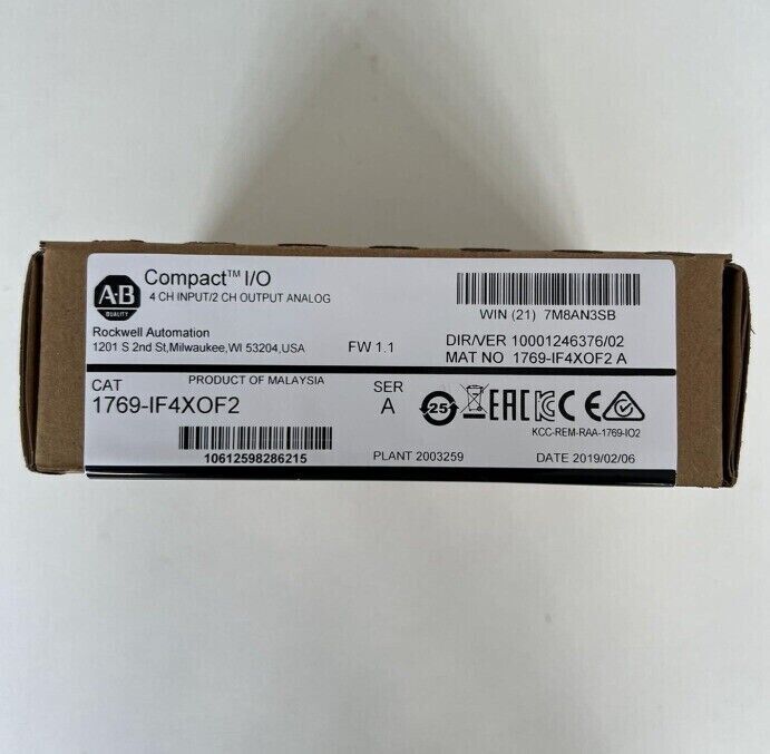 New Allen Bradley 1769-IF4XOF2 A Compact 4ch input/2ch output analog - KOEED