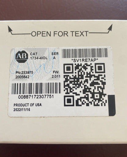 Allen Bradley IO Link Master Module 4IOL-1734 Ser A Point 4-Ch - ALLEN BRADLEY