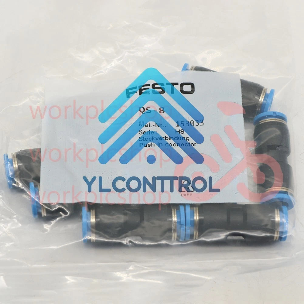 10Pcs Festo QS-8 153033 Connector Free Shipping