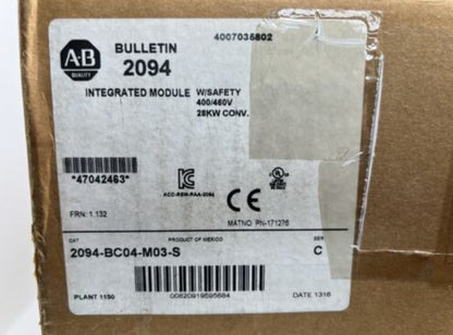 AB 2094-BC04-M03-S Kinetix Integrated Axis Module 400/460V AC READ SHIP - KINETIX