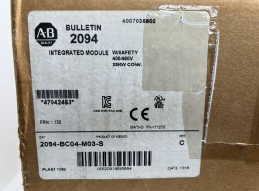 AB 2094-BC04-M03-S Kinetix Integrated Axis Module 400/460V AC READ SHIP - KINETIX