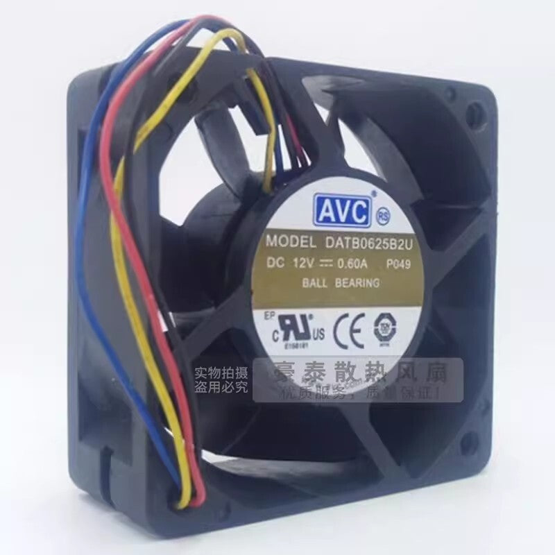 AVC DATB0625B2U P049 6025 DC12V 0.6A 6CM 4-wire PWM silent cooling fan