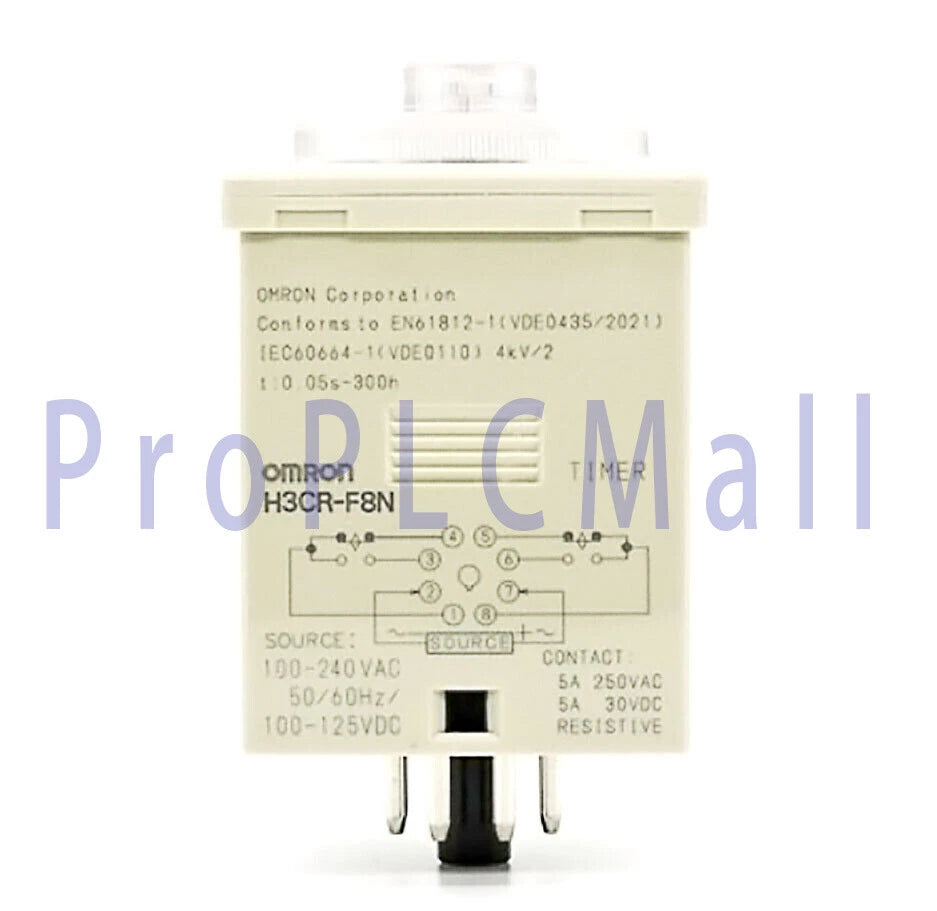 Omron H3CR-F8N Time Delay Relay 1.2S -30H 100-240vac 50/60Hz 8Pin 1PCS