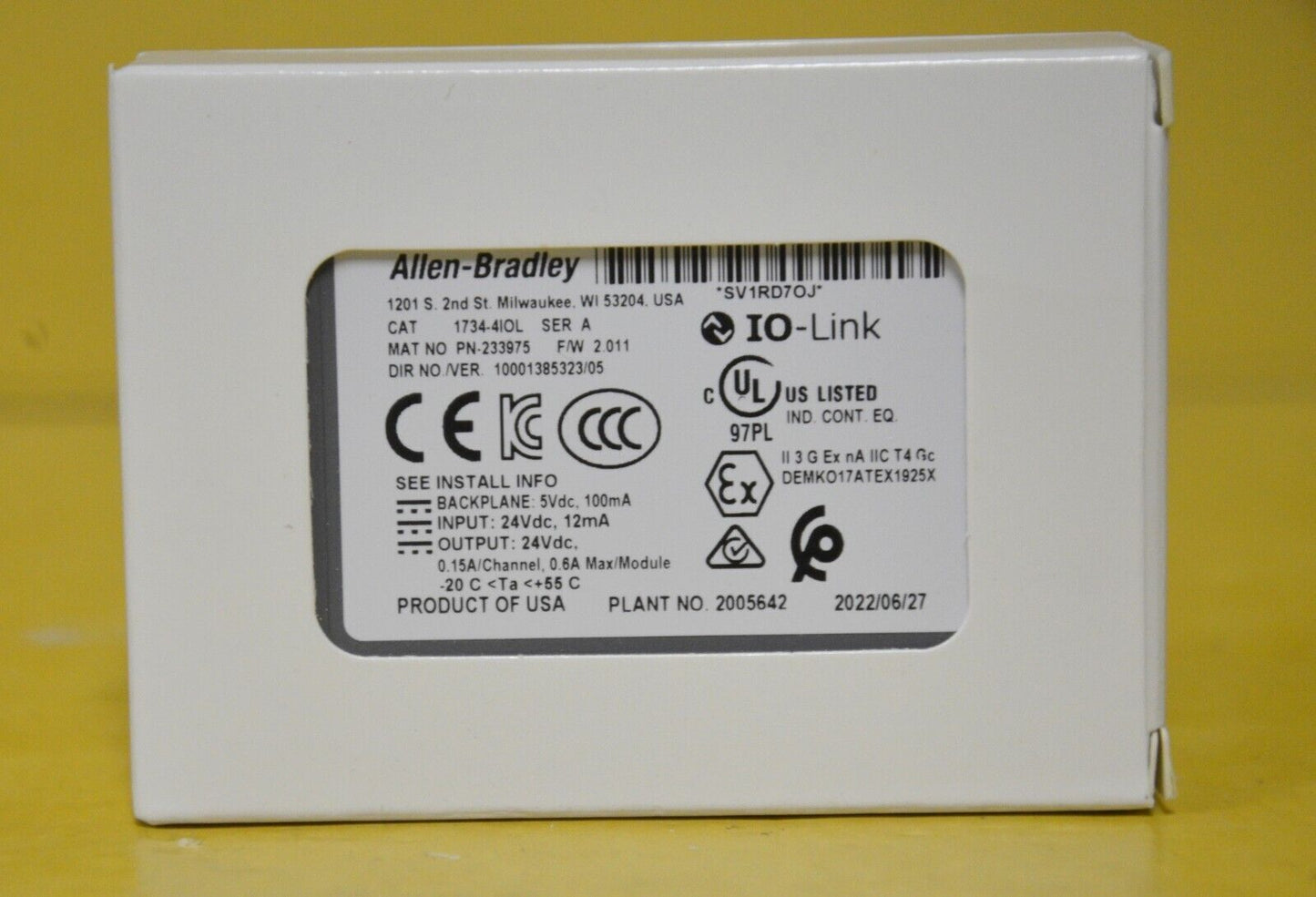 Allen Bradley 1734-4IOL Ser A Point 4-Ch IO-Link Module - ALLEN BRADLEY