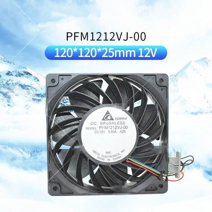 new Delta PFM1212VJ-00 12025 12cm 12V 5.5A High-speed Super-violent Fan 4-wire - DELTA