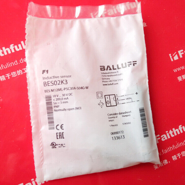 1PC BALLUFF BES M12ML-PSC30A-S04G-W Proximity Sensor - BALLUFF