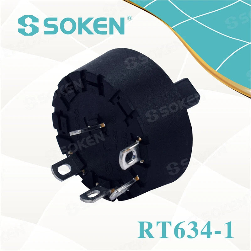 2pcs SOKEN RT634-1 5 pins Heater rotary switch Electric oven switch #un