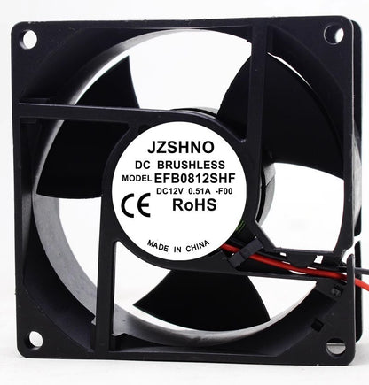 JZSHNO EFB0812SHF 8032 DC12V 0.15A 8CM 2-wire Inverter Cooling Fan
