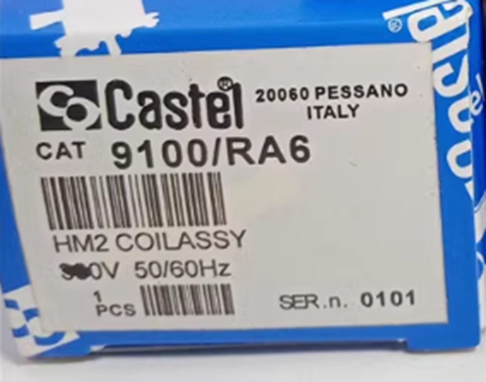 CASTEL 9100-RA6 Solenoid Valve Coil 220-230V | Professional Industrial Valve Component - CASTEL
