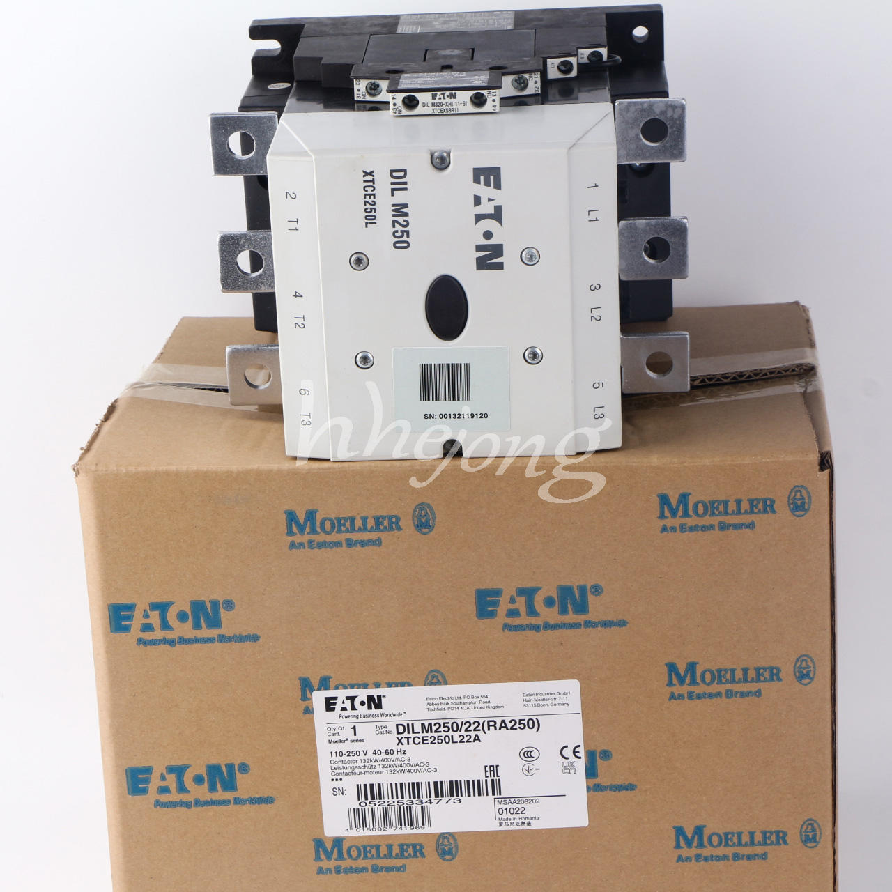 new 1PCS  Eaton DILM250/22(RA250) Eaton