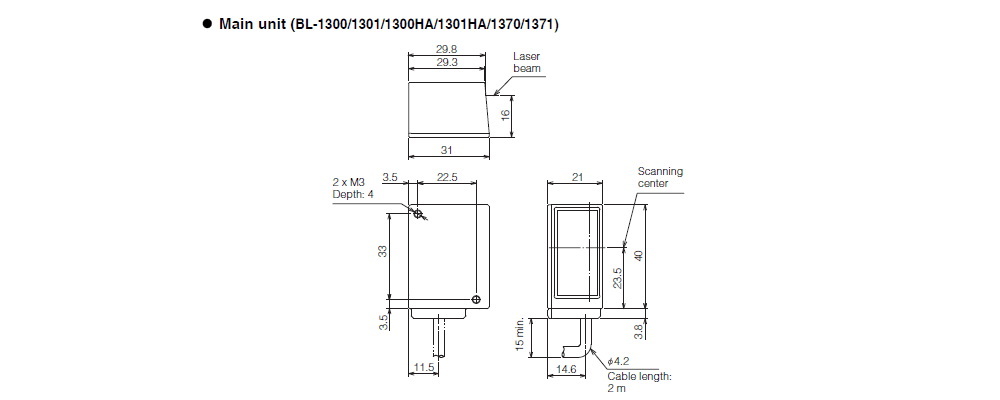 KEYENCE BL-1301 Digital Barcode Reader - KEYENCE
