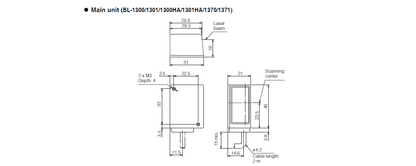 KEYENCE BL-1301 Digital Barcode Reader - KEYENCE