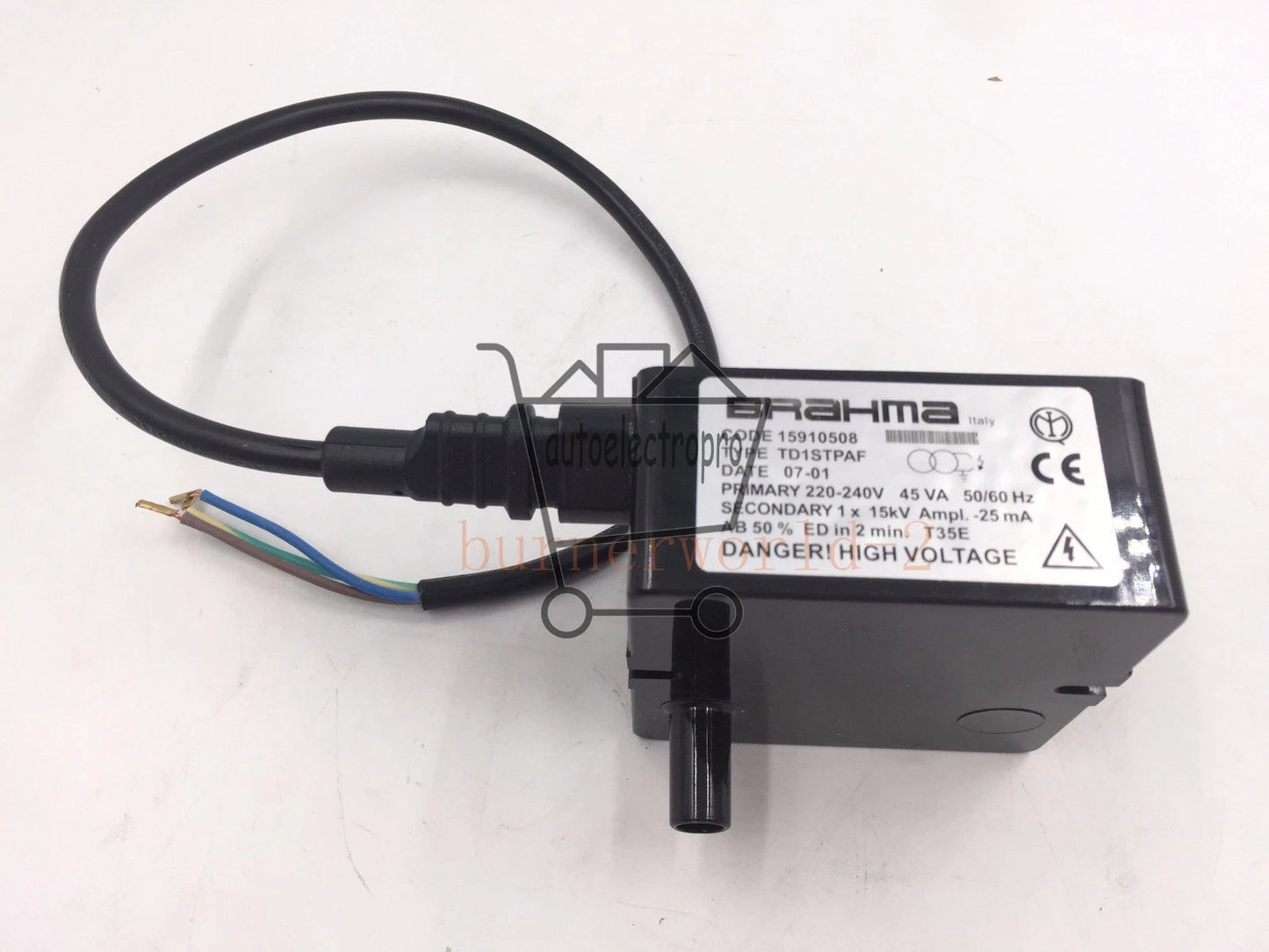 BRAHMA TD1STPAF Single Pole Ignition Transformer For Baltur Burner Coil Igniter~
