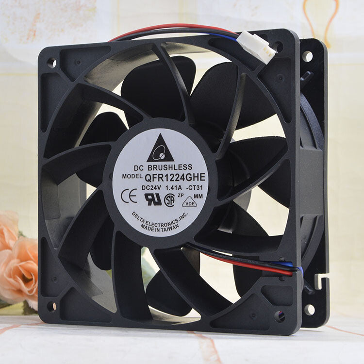 1pcs Delta QFR1224GHE 24V 1.41A 12038 12 cm fan