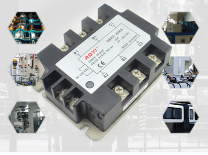 new Three-phase solid state relay SSR3-AA 10A 25A 40A 90A AC-AC 80-250V/24-380V AC