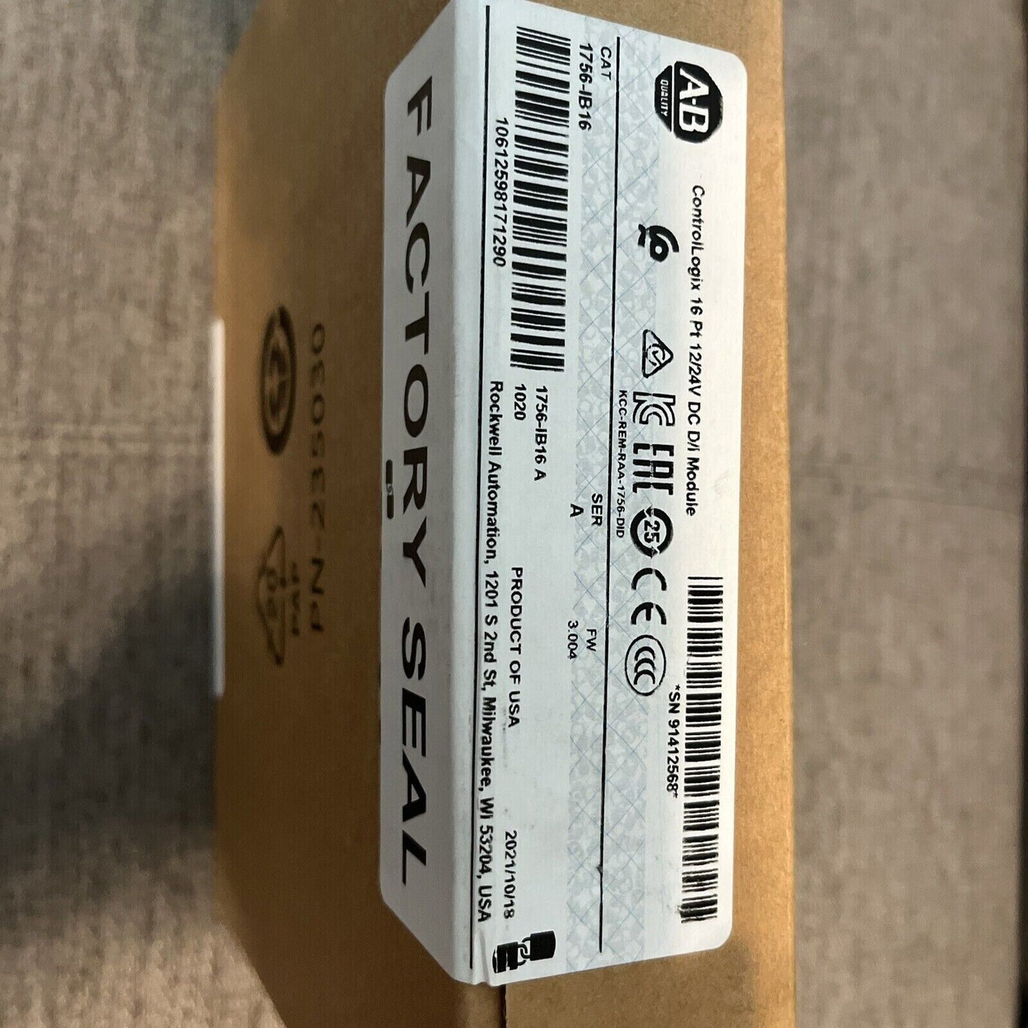 Allen-Bradley ControlLogix 16 Point Module 1756-IB16 SER A - ALLEN-BRADLEY