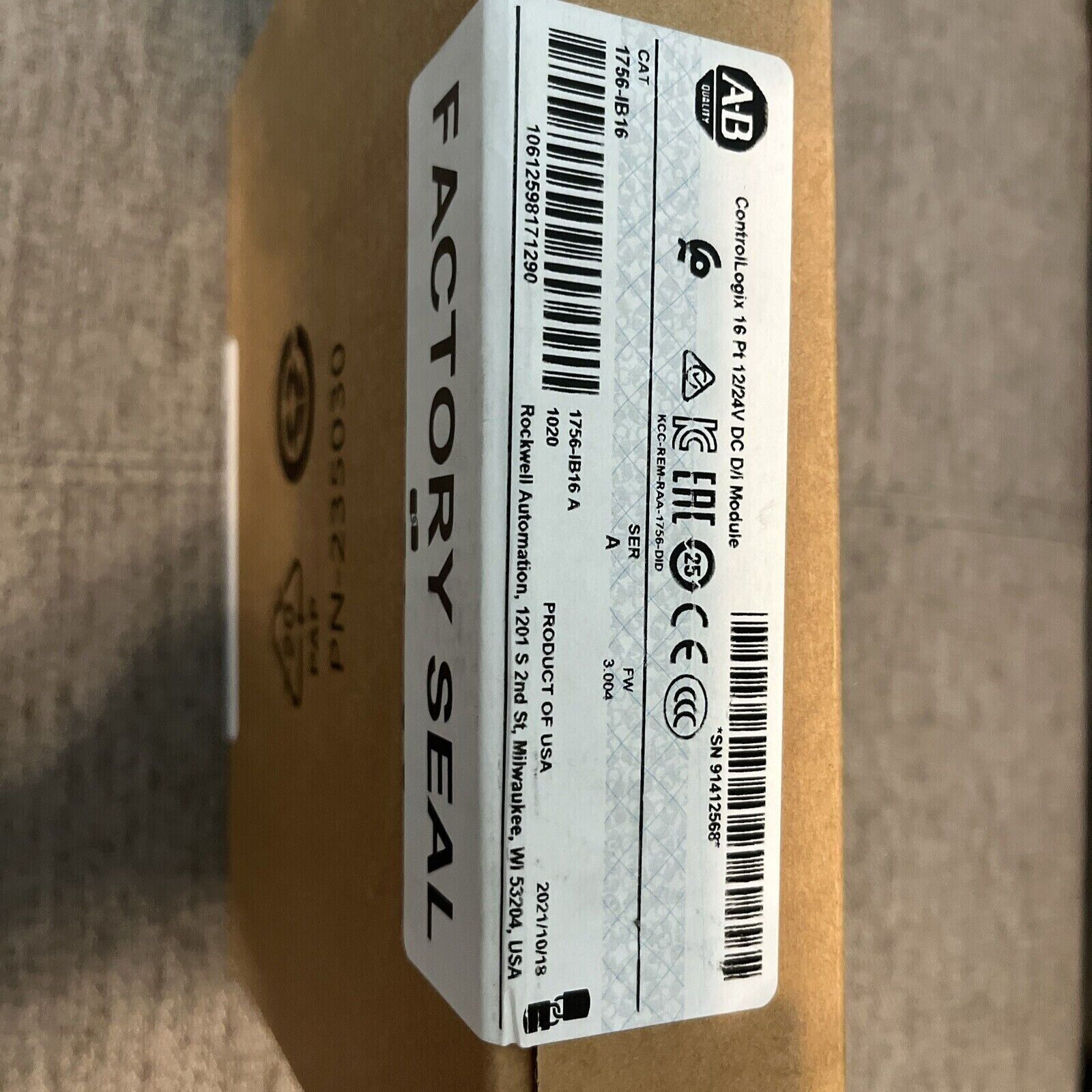 Allen-Bradley ControlLogix 16 Point Module 1756-IB16 SER A - ALLEN-BRADLEY