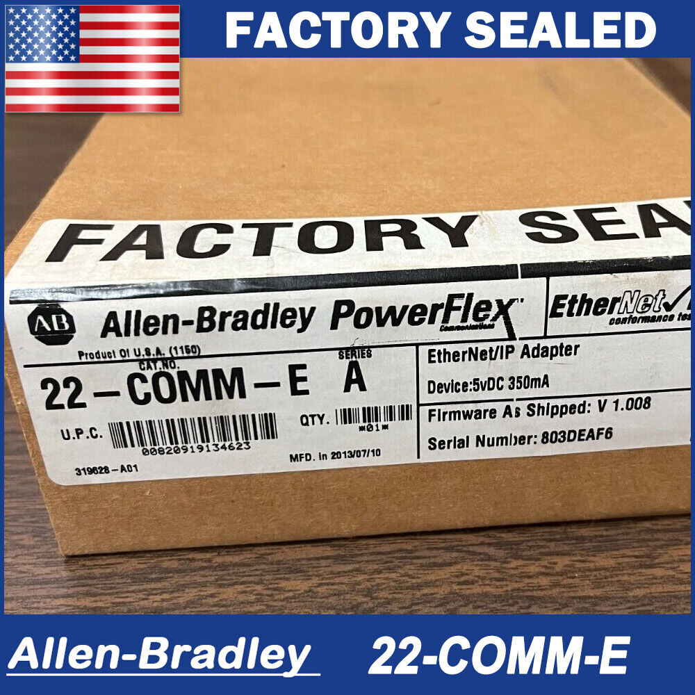 New Factory Sealed AB 22-COMM-E SER A PowerFlex Ethernet/IP Comm Adapter - NEW FACTORY SEALED