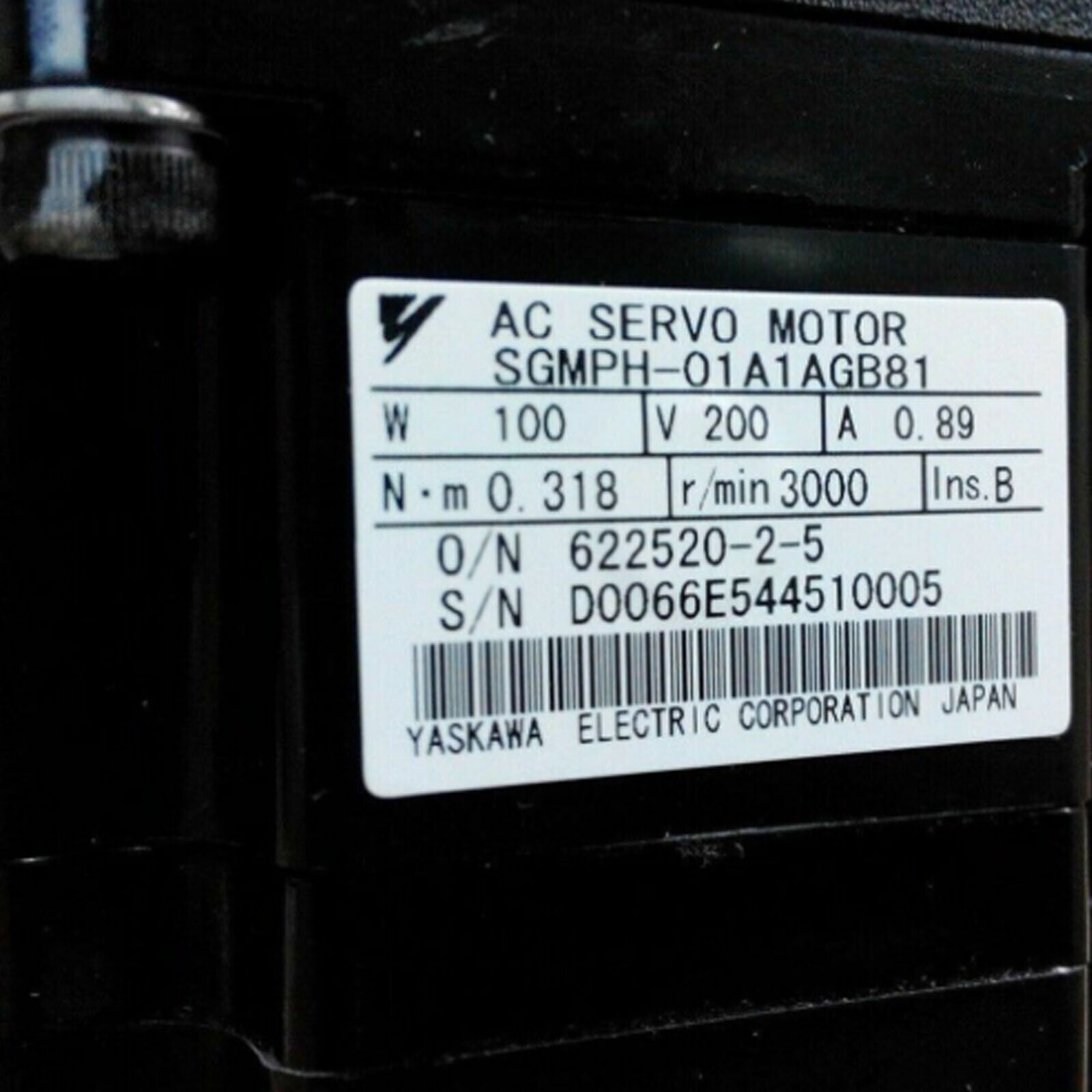 Yaskawa SGMPH-01A1AGB81 Servo Motor - YASKAWA