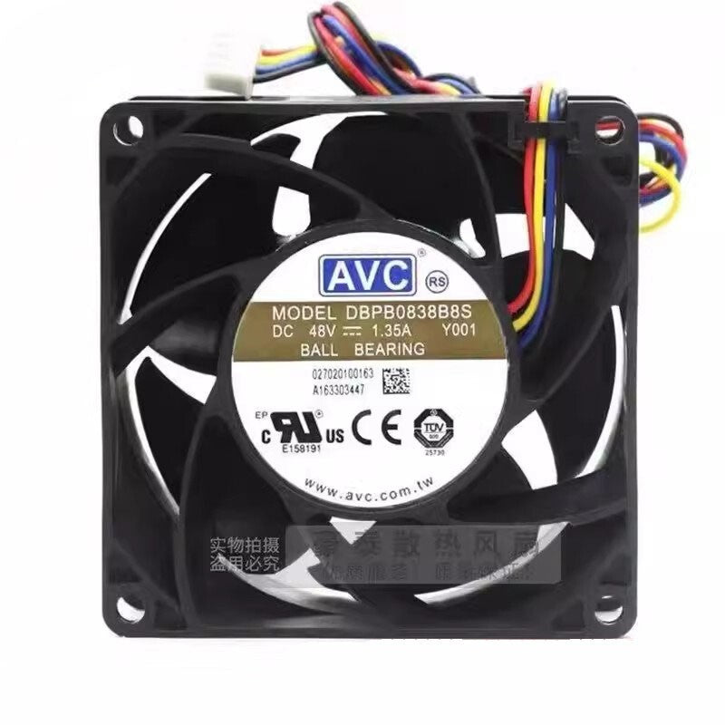 AVC DBPB0838B8S 8038 DC48V 1.35A 8CM 4-Wire PWM Cooling Fan