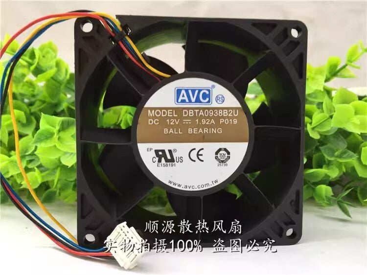 AVC DBTA0938B2U 9038 DC12V 1.92A 9CM 4-Wire PWM Cooling Fan