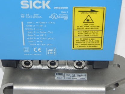 SICK OPTIC DME5000-111 DISTANCE MEASURING DEVICE W/BRACKET DME5000111 - SICK OPTIC