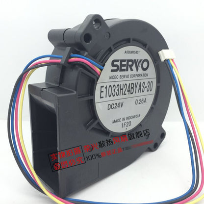 Japan Servo E1033H24BYAS-30 24V 0.26A 97x97x33mm Turbo Cooling Fan