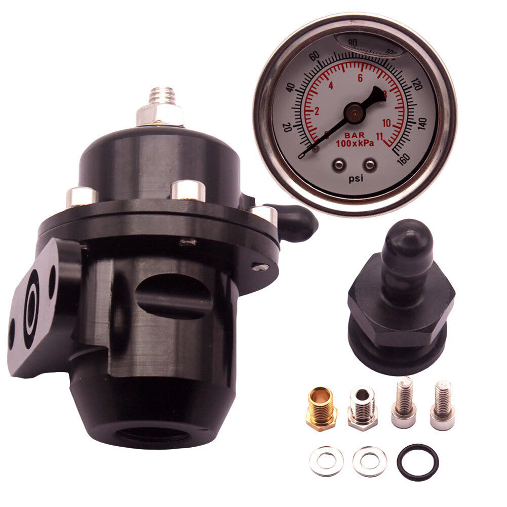 Racing FPR+Fuel Pressure Regulator Gauge For Honda B16 B18 B17 B20 Si LS GSR D16