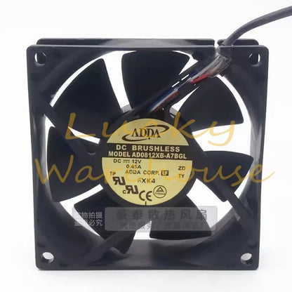 ADDA AD0812XB-A7BGL DC12V 0.45A 8025 4-Wire Silent Cooling Fan