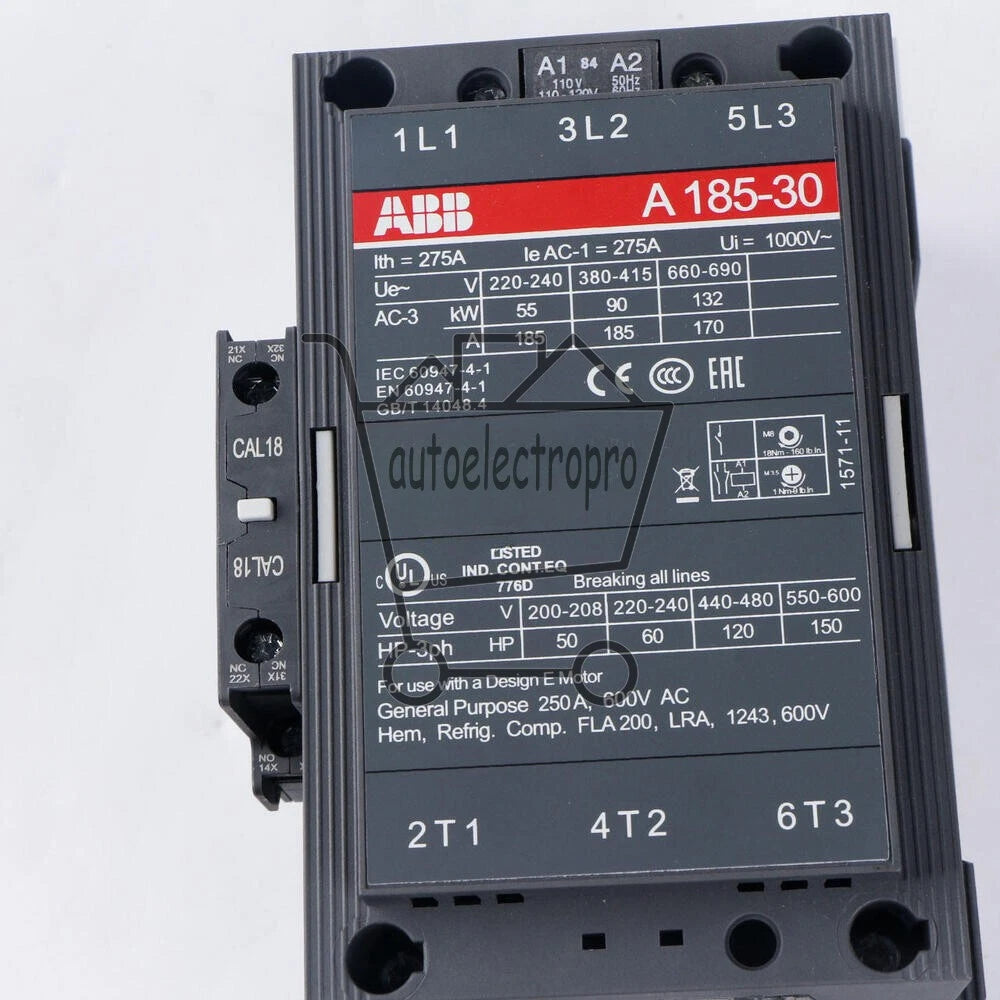 ONE ABB Contactor AC Contactor A185-30-11 185A 110V Fast delivery
