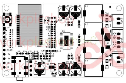 Bluetooth 5.0 Power Amplifier Board 2x15W/10W Support AUX Audio Input Serial