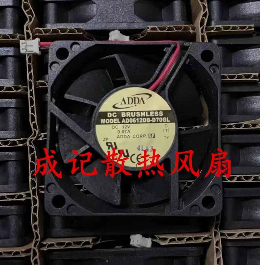 ADDA AD0612DB-D70GL 6015 DC12V 0.07A 6CM 2-Pin Silent Cooling Fan