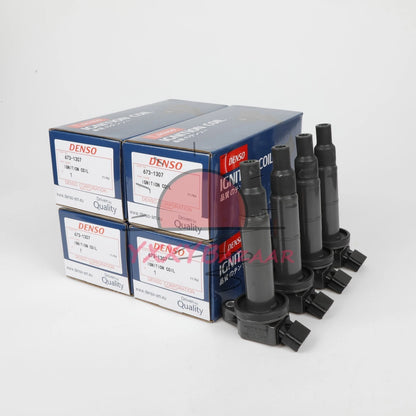 4PCS DENSO 90919-02244 673-1307 Ignition Coils For 2001-2008 Rav4 2.4L L4