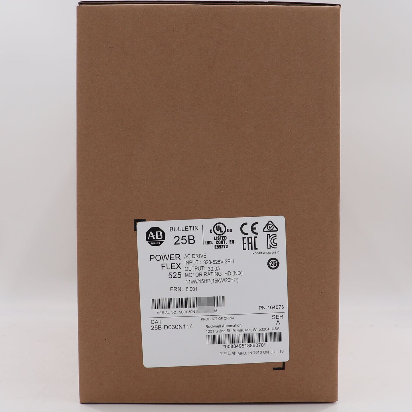 Allen-Bradley PowerFlex 525 15kW AC Drive - ALLEN-BRADLEY