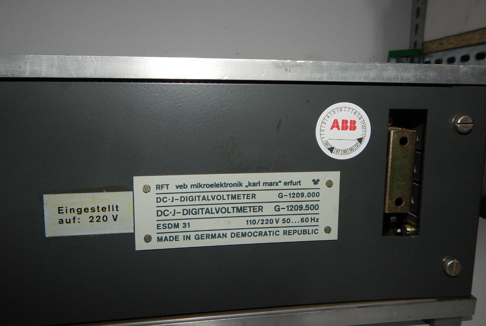 Used RFT DC J Digital Voltmeter G-1209.500 ESDM 31 – Nixie Tubes - RFT