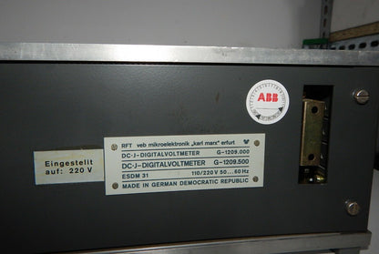 Used RFT DC J Digital Voltmeter G-1209.500 ESDM 31 – Nixie Tubes - RFT