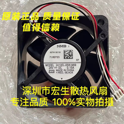 NMB 2410EL-05W-M69 6025 DC24V 0.15A 6CM 3-Wire Inverter Cooling Fan