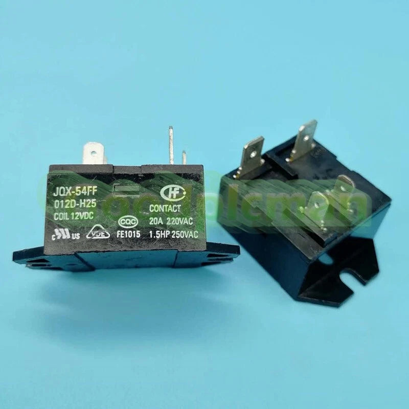 1Pc HONGFA JQX-54FF-012D-H25 12VDC Power Relay 20A 220VAC 4Pins
