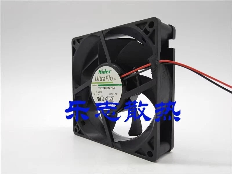 Nidec UltraFlo T92T24MS1A7-51 DC24V 0.22A 9025 2-Wire Cooling Fan