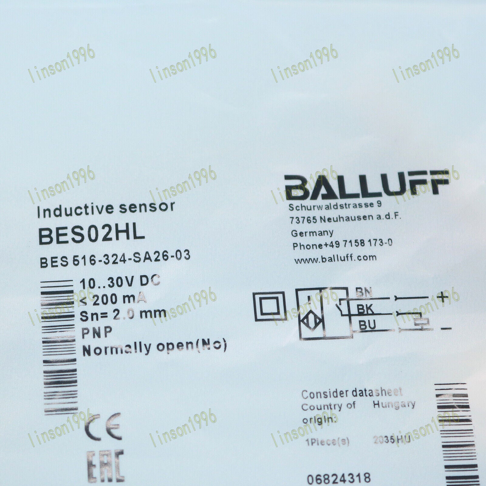 new 1PC  Balluff Proximity sensor BES 516-324-SA26-03 Fast Balluff