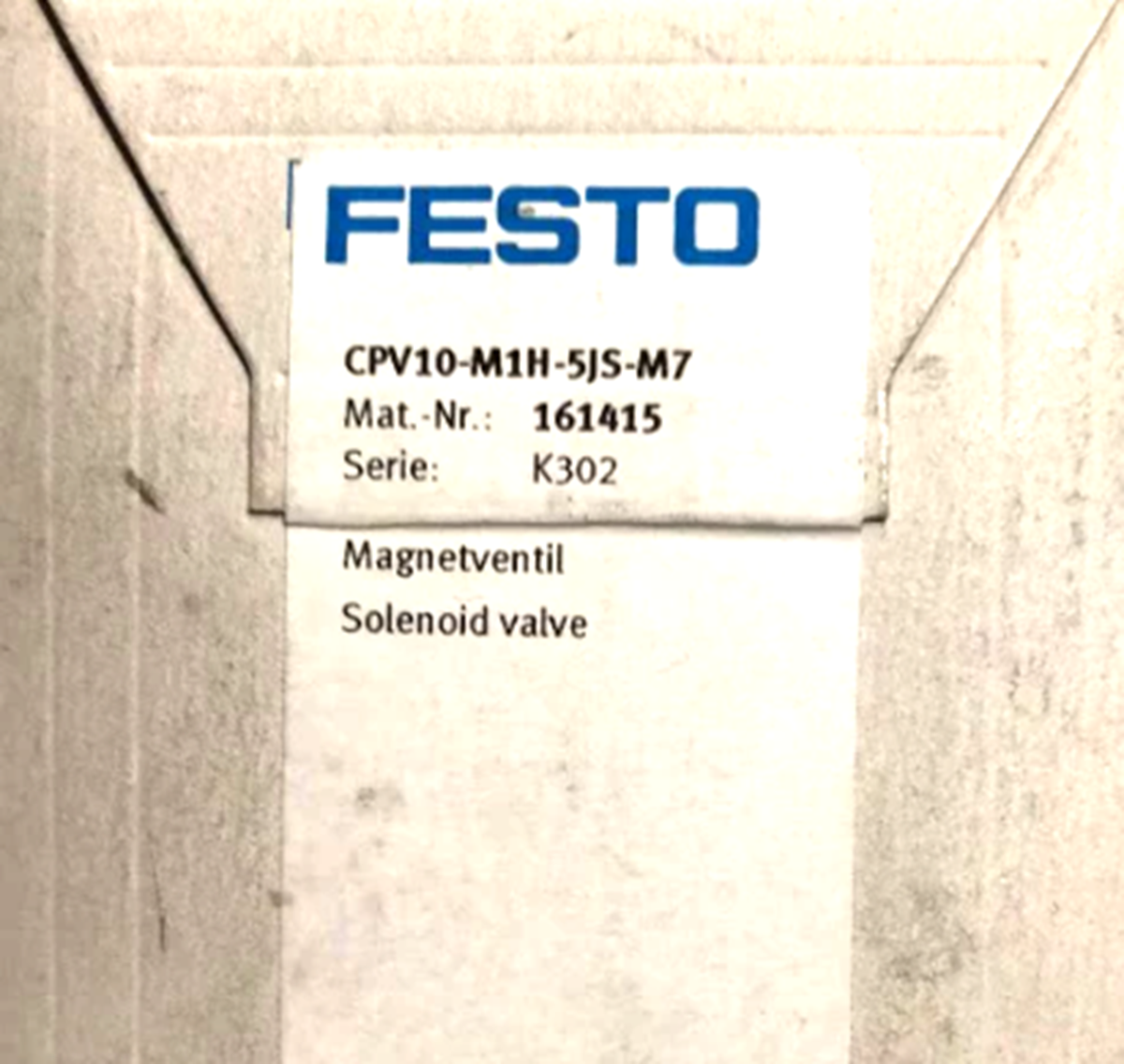 Festo CPV10-M1H-5JS-M7 161415 Solenoid Valve 24VDC Festo