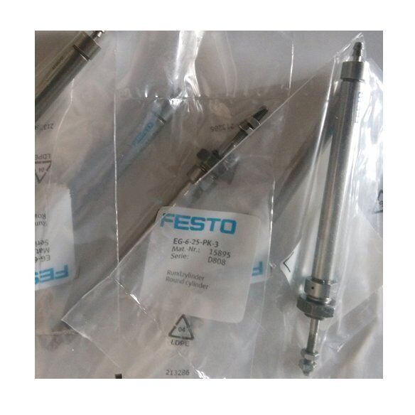 FESTO 15895 Pneumatic Cylinder Round PK-3 Fast Ship - FESTO