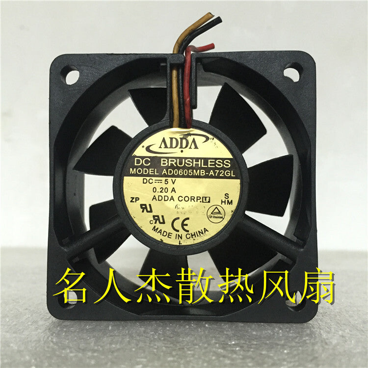 1pcs  ADDA AD0605MB-A72GL 6025 5v 0.20A 6CM ball bearing cooling fan