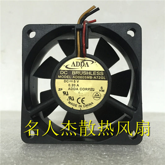 1pcs  ADDA AD0605MB-A72GL 6025 5v 0.20A 6CM ball bearing cooling fan